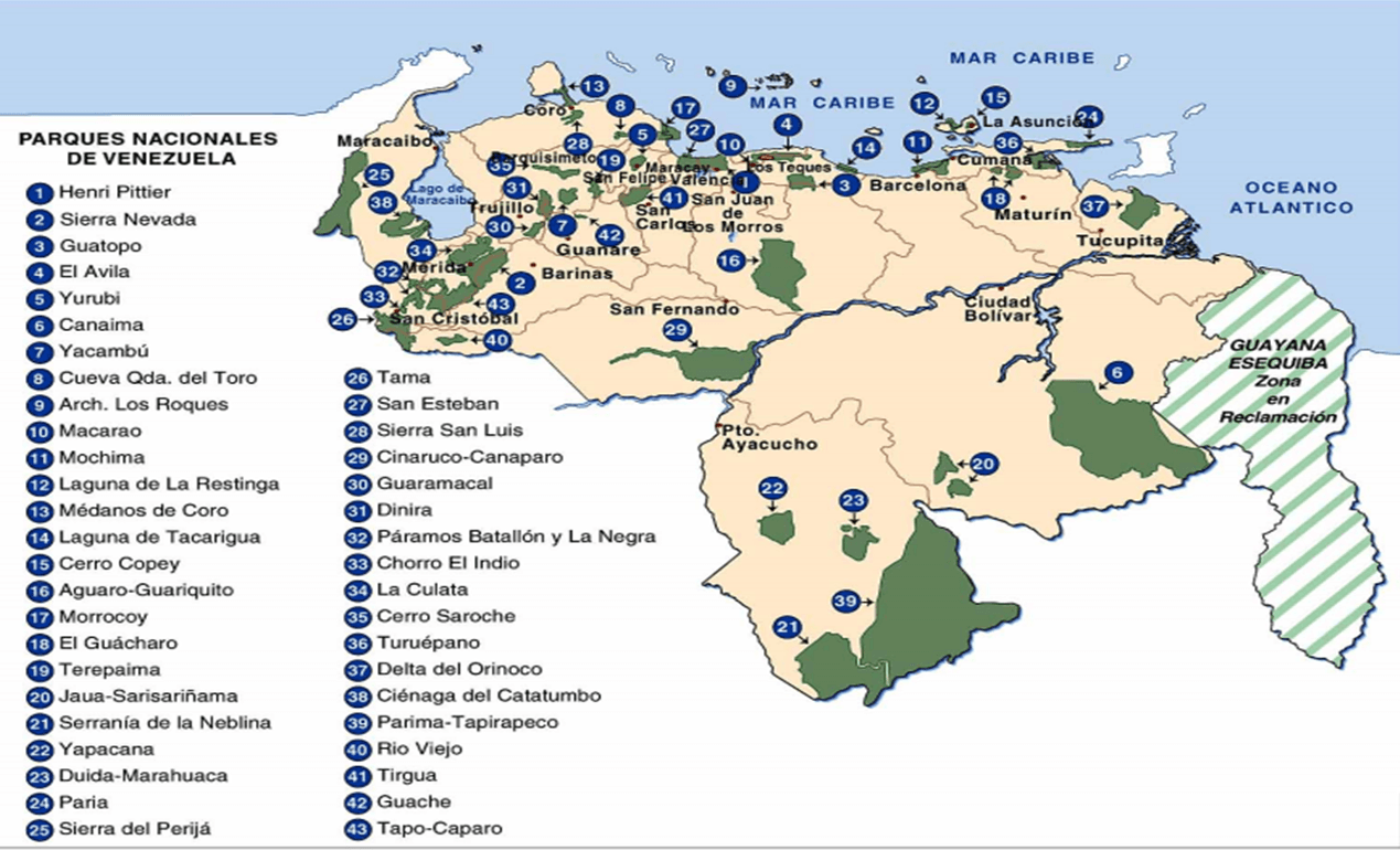 Parques Nacionales Y Monumentos Naturales De Venezuela